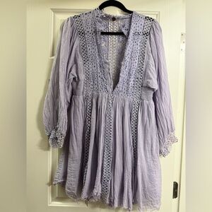 Free People Lavender Lace Karma Dress